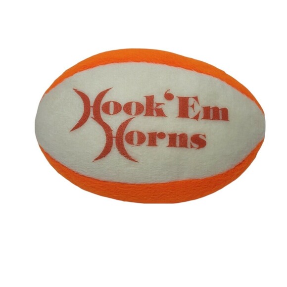 University of Texas Longhorns Felt Football Vintage Hook 'Em Horns - Picture 9 of 9